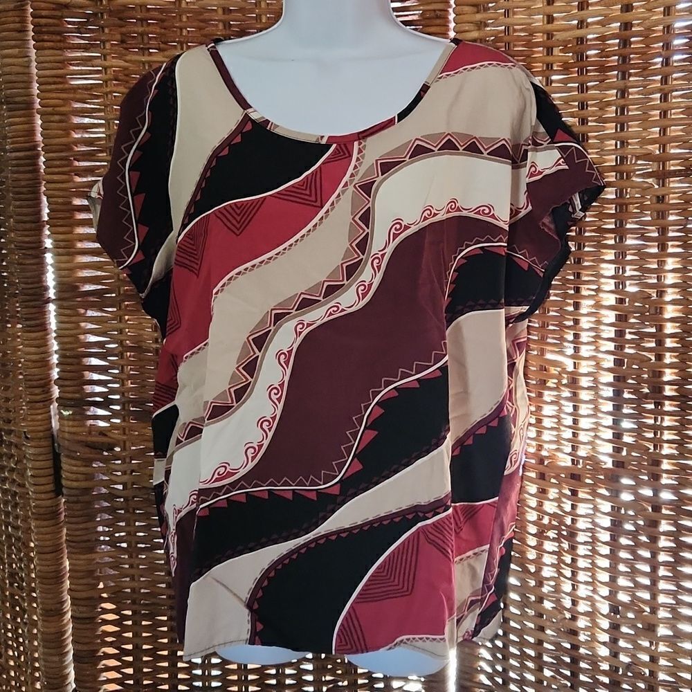 Kiyo Petites Hawaiian Print Top PXL